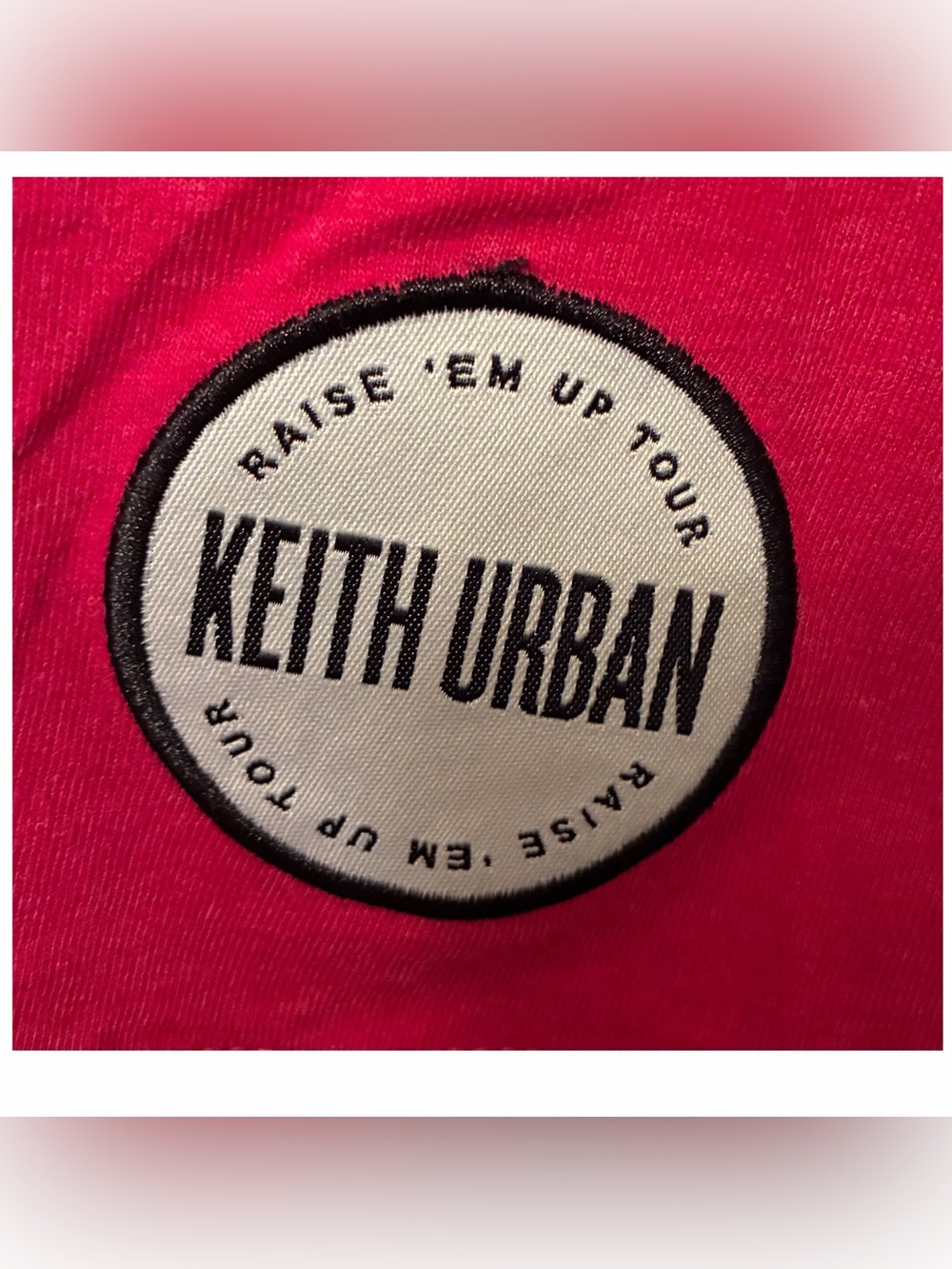 KEITH URBAN Official 2014 Raise ’Em Up Tour Concert Tee V-Neck Jersey Shirt Sz L - Picture 13 of 16
